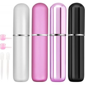 Vaporisateur Parfum Rechargeable,4 Pièces 5 Ml Mini Vaporisateur Parfum,Recharge Parfum Pour Date,Travail,Vacances,Flacon Parfum Voyage Pour Homme Femme - Neuf