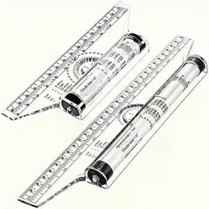 2Pcs Règle En Plastique Dessin Rouleau Règle Parallèle Multifonctionnel Dessin Conception Utilisé pour la mesure Dessin Écoles Bureaux - Neuf