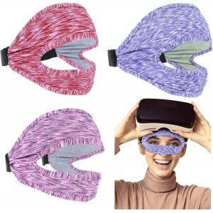 Lot De 3 Masques Pour Les Yeux Vr, Bandeau Anti-Transpiration Vr R&eacute;glable, Respirant, Doux Et Confortable, Pour Casque Psvr2/Pico4[Z689] - Neuf