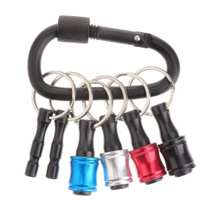 Rallonge porte-embouts de tournevis avec porte-cl&eacute;s et mousqueton - Neuf