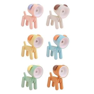 6pcs Mini Veilleuse Pour Enfants, Mignonne Petite Lampe Chien En Forme De Livre De Lecture Portable Lampes Pour La Nuit St - Neuf