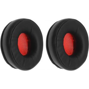 KAL-Coussinets D'Oreille Remplacement En Mousse De Cuir Protéiné Compatible Avec Sennheiser Hd25 Hd25-Ii Hd25Sp Hd25Sp-Ii Écouteurs, Noir Et Rouge - Neuf