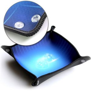 Sansh-Piste À Dés Pliable Souple Bleu Saphir Pour Jeu De Société, Jdr, Yams, 421 Jouez Où Vous Voulez Grâce À Son Revêtement Néoprène Et Ses Bords Clipsés En Quelques Secondes - Neuf