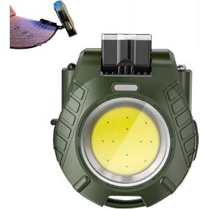 Lampe à chapeau à technologie noire,Lampe à pince à chapeau à technologie noire rechargeable,Lampe à chapeau à pince à chapeau à technologie noire,Rechargeable à l'eau Vert) - Neuf