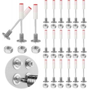 ChenQuanSarl-Lot De 200 Clous Ronds Avec Douilles Pour Pistolet À Clouer À Air Comprimé, Clous Ronds De 7,3 Mm Pour Pistolets À Ongles, Clous En Béton Pénétrants, Appareil De Tir À Boulons, Clous Muraux - Neuf