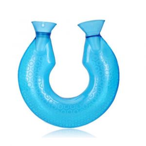 Chauffe-Cou Médical En Forme De U, Sac En Pvc Transparent, Chaud Et Apaisant, Bouillotte (Bleu) - Neuf