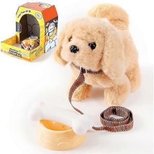 Nouveau,jouets de chien de marche appropriés,chiens de compagnie de chiot qui aboient,marche,aboiements,queues agitées,chiens jouets interactifs pour les enfants,cultiver les enfants pour aimer - Neuf