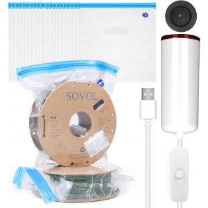 ChenQuanSarl-Lot De 20 Sacs De Rangement Sous Vide Pour Filament 3D Avec Pompe Usb Pour Imprimante 3D - Réutilisables - 30 X 34 Cm - Neuf