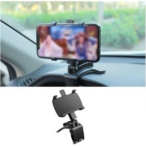 Kalanka-Support Téléphone Voiture, 360 °Flexible Support Téléphone De Voiture Rétractable Multifonctionnel Rotatif, Porte-Supports Supports De Miroir Rétroviseur Pour Voiture Pour Téléphone Portable - Neuf