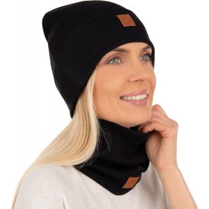* Ensemble Bonnet Et Boucle En Coton Long Bonnet Pour Femme Avec Boucle Foulard Automne Hiver Super Chaud, &Eacute;lastique, Bonnet D'hiver Gar&ccedil;on Fille Streetwear 703 - Neuf