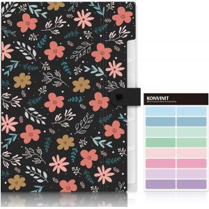 Eryi-Trieur 6 Compartiments A4 - Trieur Document A4 Range Document Trieur Fleur Rangement Papier Administratif Fourniture Scolaire Aesthetic Classeur Rangement Documents Trieur Organiseur - Neuf