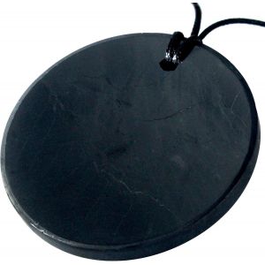 Kal-Collier Pendentif En Cristaux De Shungite | Bijoux Spirituel Collier Chakra, Pierre Naturelle - Bijoux Tendance, Cristal De Roche, Pendentif Noir - Neuf