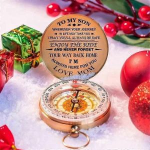 Profitez,Boussole En Cuivre,Enfants Camping Randonn&eacute;e Poche Boussole Portable,P&egrave;re &Agrave; Fils - Neuf