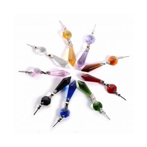 10 Pi&egrave;ces De Prismes En Cristal K9 En Forme De Gla&ccedil;on Pour Lustre, 37 Mm De Diam&egrave;tre - Neuf