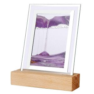 Sable Art Moving Night Lamp Craft Quicksables 3d Paysage Sableuse Fluide Image Sablier Cadeau Led Tab - Neuf