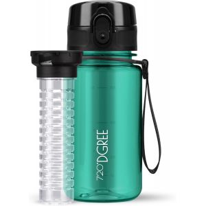Eryi-Gourde D'eau 350ml U201cuberbottleU201c +Fruit-Infuseur, Crystalclear - Sans Bpa, Anti-Fuite - Bouteille, Water Bottle Idéale Pour Enfants, École, Sport, Randonnée, Camping, Université, Voyage - Neuf
