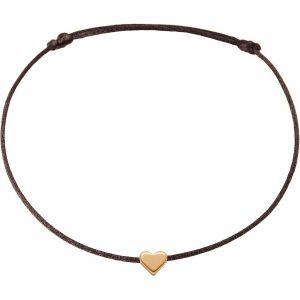 Cmjaagur-Girls Satin Ribbon Heart Anklet Ankle Bracelet With Heart Charm Handmade Anklet With Box (Rose Gold) (Adjustable Size)[M405] - Neuf