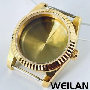 36mm 40mm Argent Noir Or Rose Nh34 Nh35 Nh36 Nh38 Nh39 Nh70 Nh72 Eta2824 Pt5000 Boîtier De Montre Haut Étanche Saphir Crista.Gold B4.36mm Eta2824 Pt5000 - Neuf