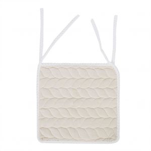HJLIAN Coussin de chaise antiderapant 40 x 40 cm, pour salle a manger, jardin, terrasse, maison, cuisine, bureau (blanc) - Neuf