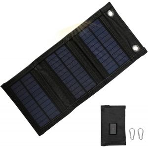 10W Panneau Solaire Portables Chargeur Solaire Pliable Chargeur de Panneau Solaire avec Port USB pour Smartphone Tablette Étanche Panneaux Solaires pour Camping Randonnée - Neuf