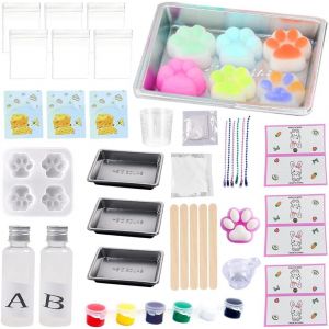 KAL-Squishy Maker - Kit De Bricolage - Patte De Chat - Savon À Faire Soi-Même - Mini Griffes De Chat - Jouet Souple Pour Filles Et Enfants - Neuf