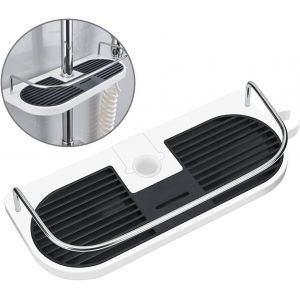 &Eacute;tag&egrave;re de douche sans per&ccedil;age pour barre de douche - Organiser la salle de bain - Neuf
