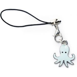 Kalcx-Pendentif Pour T&eacute;l&eacute;phone Portable En Forme De Pieuvre,Calmar,Oc&eacute;an,&Eacute;maill&eacute;,Turquoise&iquest;Bijou Fantaisie Fait Main&iquest;Pendentif Bijou De T&eacute;l&eacute;phone Portable Porte-Cl&eacute;s,19mm,M&eacute;tal &Eacute;maill&eacute; - Neuf