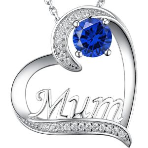 Bijoux Cadeaux Maman Collier Pour Maman Argent 925 Pendentif Coeur Pierres De Naissance Bijoux Cadeaux Anniversaire M&egrave;re - Neuf