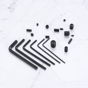 Lot de 420 Vis Sans T&ecirc;te Hexagonale, M2.5/M3/M4/M5/M6/M8 Vis Allen de Poign&eacute;es de Porte M&eacute;triques, Vis de Fixation, avec Cl&eacute; Allen (M2.5/M3/M4/M5/M6/M8) - Neuf