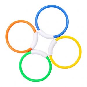 4-Pi&egrave;ce Color&eacute;e De La Piscine De Plong&eacute;e Jouet Pour L'&eacute;t&eacute; Jouer Dans L'eau, Flottant Anneaux Pour Jouer En Plein Air Et La Plong&eacute;e Jeux - Neuf