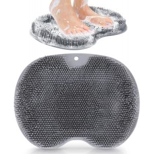 Brosse À Pieds Douche Masseur De Pieds,Épurateur De Pieds Et De Dos,Lavage Des Pieds En Silicone Pour Soins Pieds,Pied Spa,Pédicures,Masseur (Grey) - Neuf