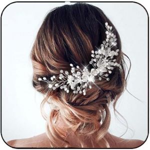 Kal-Vigne Cheveux Mariage Fleur Accessoire Cheveux Femme Pour Femmes Et Filles (Argent) - Neuf