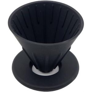 Porte-Filtre À Café En Silicone ¿ Support Pour Préparer Du Café Sans Cafetière, En Voyage Ou À La Maison (Noir) - Neuf