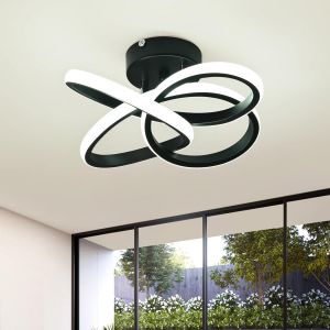 Plafonnier Led,Moderne Lampe De Plafond 36w 3900lm,Acrylique Luminaire Plafonnier,Lampe De Lustre Pour Couloir Coucher Salle De Bains Cuisine Salon Maison,Porche Extérieur,Blanc Froid 6000k,Dia 31cm - Neuf
