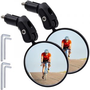 Lot De 2 Rétroviseurs De Vélo Rotatifs À 360 Degrés, Réglables, Antichoc, Grand Angle, En Acrylique, Pour La Plupart Des Vélos De Route Et De Montagne - Neuf