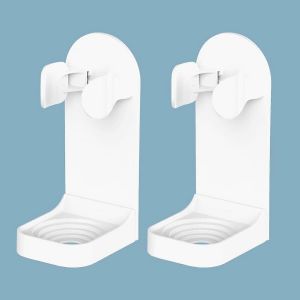 Porte-brosse &agrave; dents &eacute;lectrique 2 paquets,support de brosse &agrave; dents &eacute;lectrique adh&eacute;sif fort am&eacute;lior&eacute; fix&eacute; au mur,support de brosse &agrave; dents &eacute;lectrique r&eacute;glable - Neuf