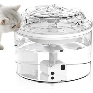 Bhhbb-Fontaine À Eau Automatique Pour Chat - 1,8 L - Distributeur D'eau Pour Chat - Pompe À Eau Silencieuse - Pour Chat Et Chien - Blanc - Neuf