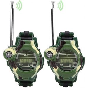 Enfants Talkie Talkie Montres, 2 Pcs Enfants Simulation Militaire Montre Walkie Talkies Outdoor - Neuf