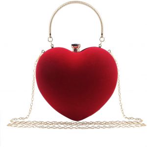 RFCBC-Pochette de mariage pour femme Pochette coeur Sac de soirée Mini fourre-tout de bal de cocktail élégant Pochette à bandoulière - Neuf