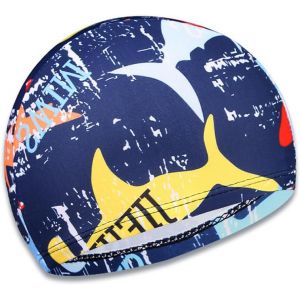 Meimie-1 Bonnet De Bain Enfant,Bonnet Piscine Avec Motif Cartoon Pour Garçons Et Étudiants,Accessoire De Natation (Motif Requin) - Neuf