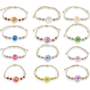 Kal-Bracelet Amiti&eacute; Fille Bracelets D'amiti&eacute; Enfant Mixte Lot Bracelet Tress&eacute; Enfant Pour F&ecirc;te D'anniversaire Et Fille F&ecirc;te(12pcs Colorful Flowers) - Neuf