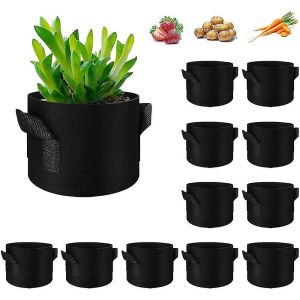 Sacs de plantation non tiss&eacute;s, lot de 12, pour pommes de terre, plantes et tomates. - Neuf