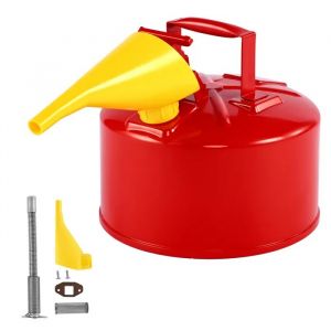 Bidon de S&eacute;curit&eacute; Type I 9,5 L-Duoku-avec Pare-flammes en Acier Inoxydable-Couvercle Automatique, Entonnoir en PE-Rouge - Neuf