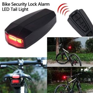 Antivol Vélo Intelligent 4 En 1 Avec Alarme, Feu Arrière Led Et Télécommande : Protection Antivol Et Visibilité Optimales - Neuf