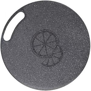 Planche À Découper Ronde En Plastique - Pour Légumes Et Pain - Aspect Marbre - 35 Cm - Respectueux De L'environnement - Suspendu - Accessoire De Cuisine - Neuf