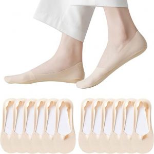 1 Paire De Chaussettes Invisibles Pour Femmes, Protège-Pieds En Soie, Nylon, Antidérapantes, En Silicone, Invisibles Et Pratiques, À La Mode Et Polyvalentes, Respirantes Et Confortables - Neuf