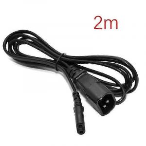 Câble adaptateur IEC 3-Pin C14 mâle à convertisseur C7 femelle pour bouilloire PDU UPS (2.0M) - Neuf