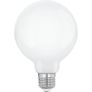 Kalanka-Lampe Led E27 Dimmable, Ampoule Globe En Verre Opaque, 7,5 Watts (Correspond &Agrave; 60 Watts), 806 Lumens, Blanc Chaud, 2700 Kelvin, Blanc Opale, G95, &Oslash; 9,5 Cm - Neuf