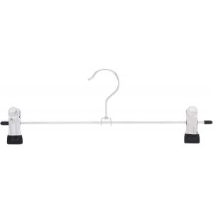 Cintres à pinces métalliques pour pantalons et jupes, lot de 10, chromés - Neuf