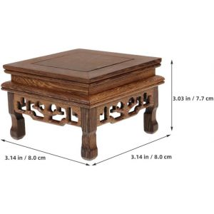 KALANKA-Ornements en bois pour plantes - Piédestal oriental - Support en bois pour bonsaï - Support en bois pour bonsaï - Présentoir à gâteaux - Neuf